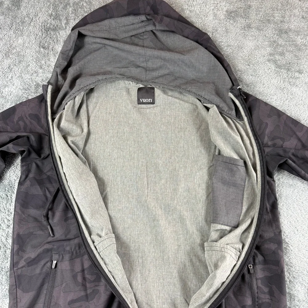 Vuori‎ Camo Full Zip Hooded Lightweight Jacket Trainer Shell Womens Size S